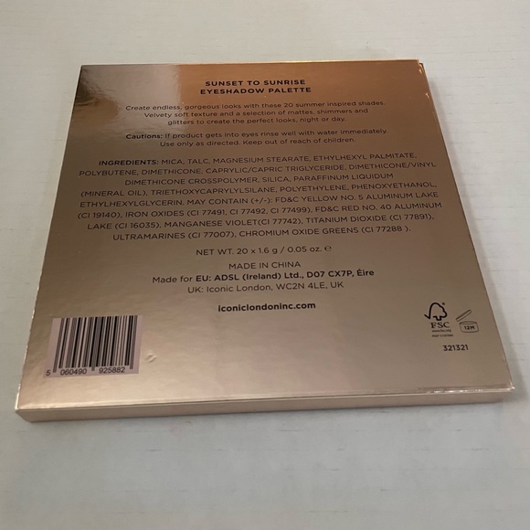 ICONIC LONDON  Sunset To Sunrise Eyeshadow Palette NIB Brand new in box. - Picture 3 of 3